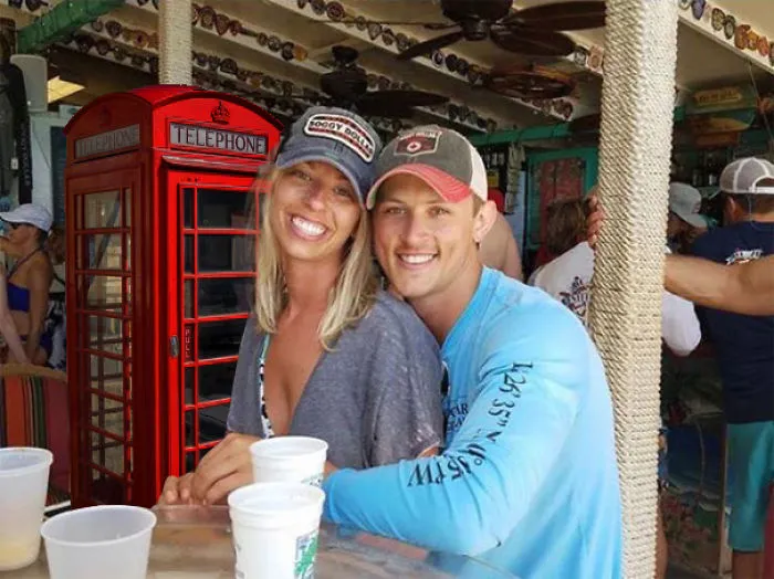 Couple Asks Internet To Photoshop Out Shirtless Guy From Engagement Photo, Regrets It Immediately