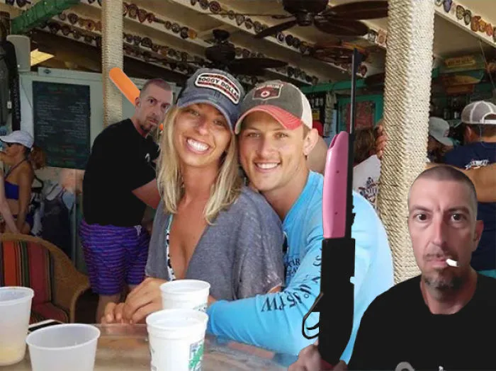 Couple Asks Internet To Photoshop Out Shirtless Guy From Engagement Photo, Regrets It Immediately