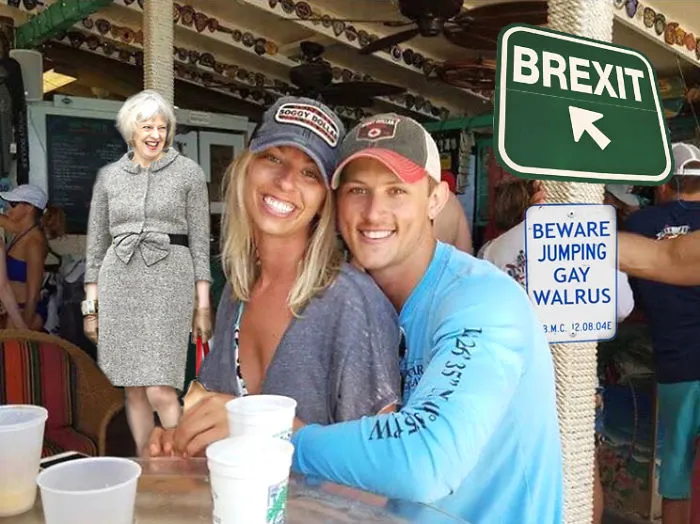 Couple Asks Internet To Photoshop Out Shirtless Guy From Engagement Photo, Regrets It Immediately