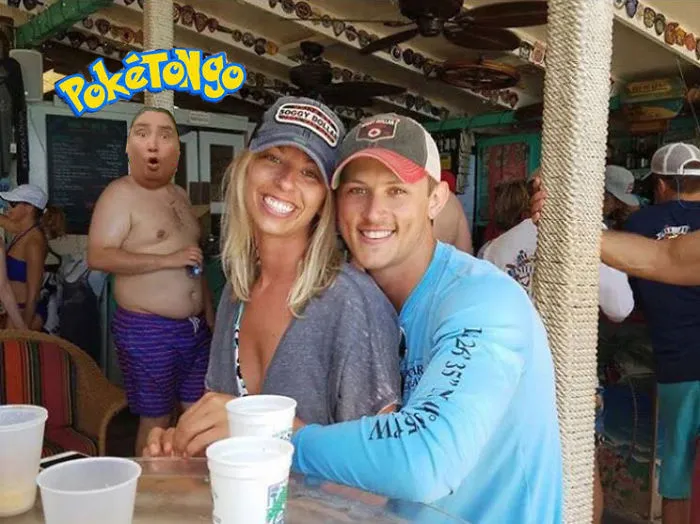 Couple Asks Internet To Photoshop Out Shirtless Guy From Engagement Photo, Regrets It Immediately