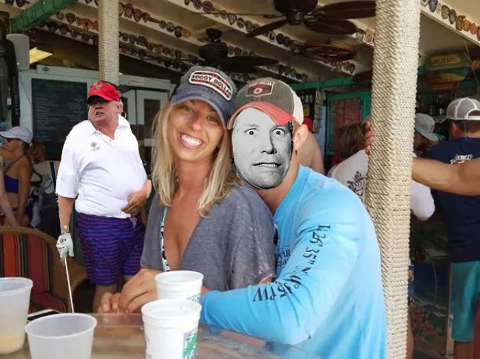 Couple Asks Internet To Photoshop Out Shirtless Guy From Engagement Photo, Regrets It Immediately