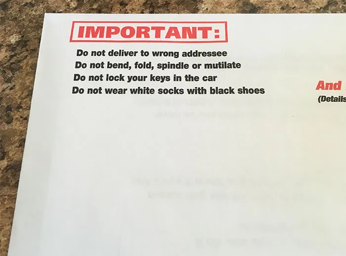 This Junk Mail Came With Instructions