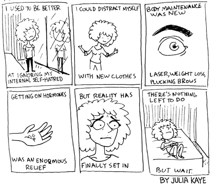 Transgender Artist Illustrates Her Gender Transition In 101 Emotional Comics
