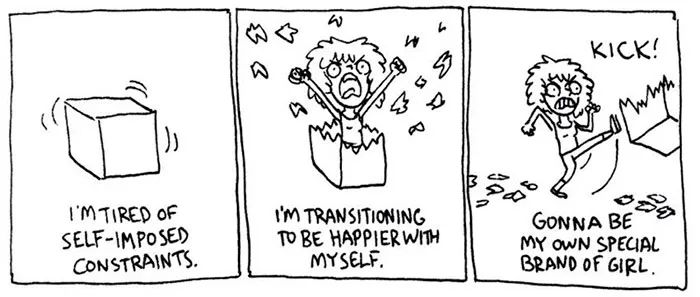 Transgender Artist Illustrates Her Gender Transition In 101 Emotional Comics