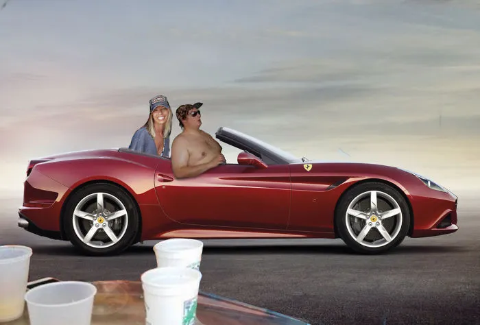 Couple Asks Internet To Photoshop Out Shirtless Guy From Engagement Photo, Regrets It Immediately
