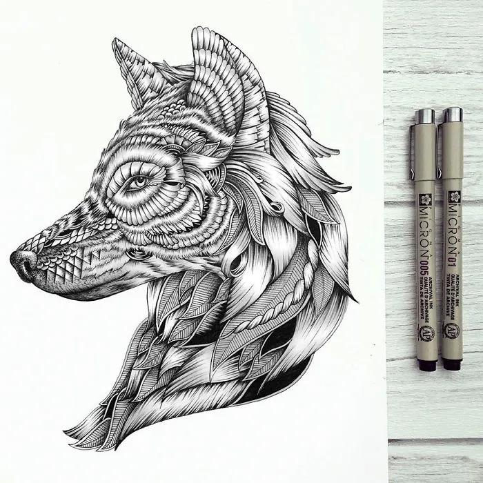 41 Incredibly Detailed Animal Drawings By Faye Halliday