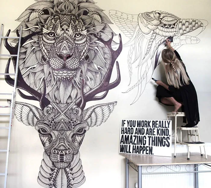 41 Incredibly Detailed Animal Drawings By Faye Halliday