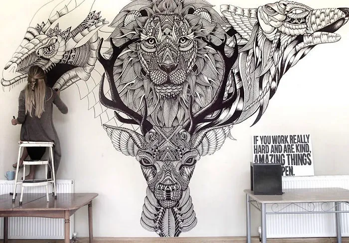 41 Incredibly Detailed Animal Drawings By Faye Halliday