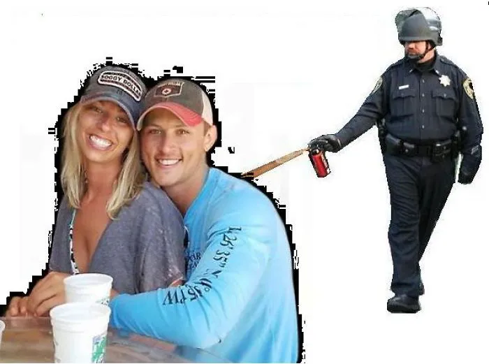 Couple Asks Internet To Photoshop Out Shirtless Guy From Engagement Photo, Regrets It Immediately