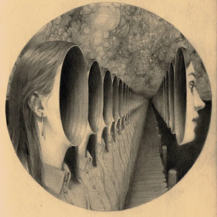 I Capture Dream-Like Images Using A Graphite Pencil