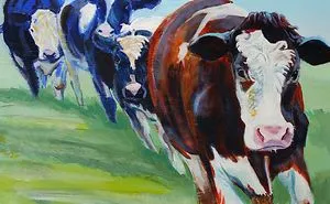 Take A 'morning Walk' With This Cow Painting I Created
