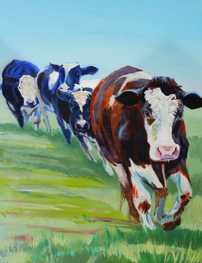 Take A 'morning Walk' With This Cow Painting I Created