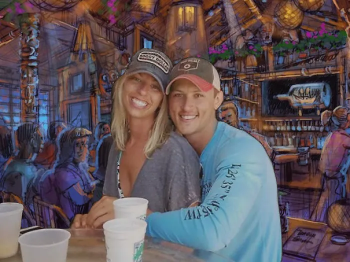 Couple Asks Internet To Photoshop Out Shirtless Guy From Engagement Photo, Regrets It Immediately