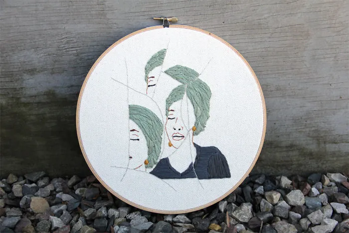 I Embroidered Fractured Portraits Of Women Showing The Complex Feelings I Experienced After The Election