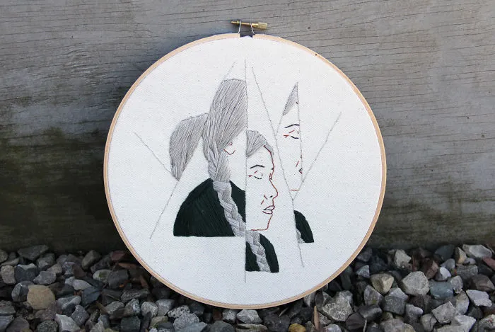 I Embroidered Fractured Portraits Of Women Showing The Complex Feelings I Experienced After The Election