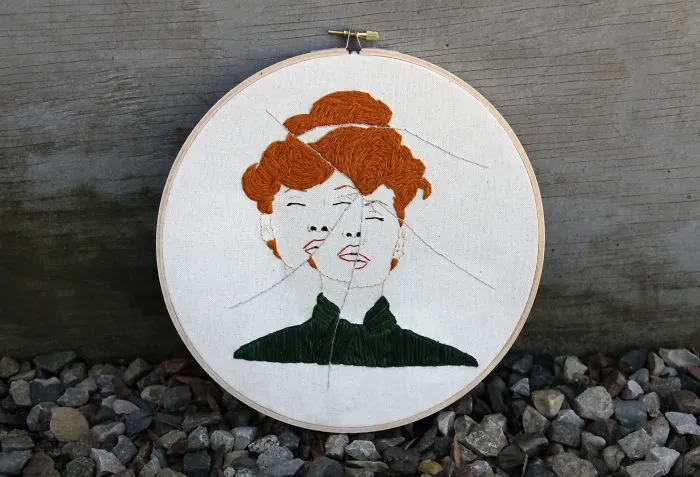 I Embroidered Fractured Portraits Of Women Showing The Complex Feelings I Experienced After The Election