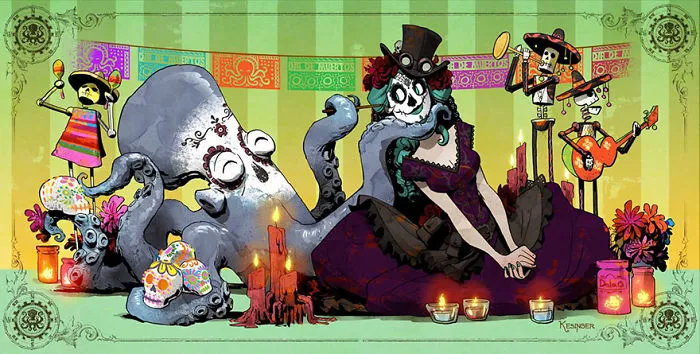 Disney Illustrator Imagines A Life With A Pet Octopus, And It's Just Too Adorable (79 Pics)