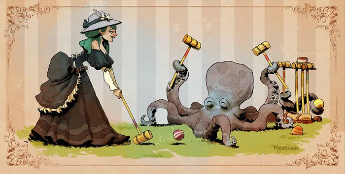 Disney Illustrator Imagines A Life With A Pet Octopus, And It's Just Too Adorable (79 Pics)