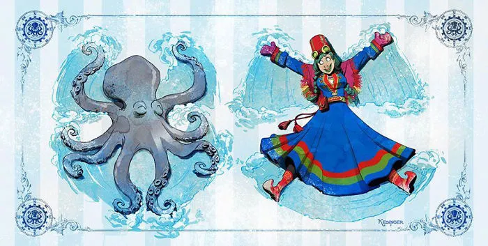Un ilustrador de Disney imagina a una vida con una mascota pulpo y es tan adorable (+10 imágenes)