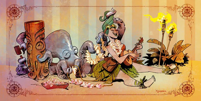 Disney Illustrator Imagines A Life With A Pet Octopus, And It's Just Too Adorable (79 Pics)
