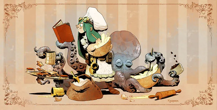 Un ilustrador de Disney imagina a una vida con una mascota pulpo y es tan adorable (+10 imágenes)