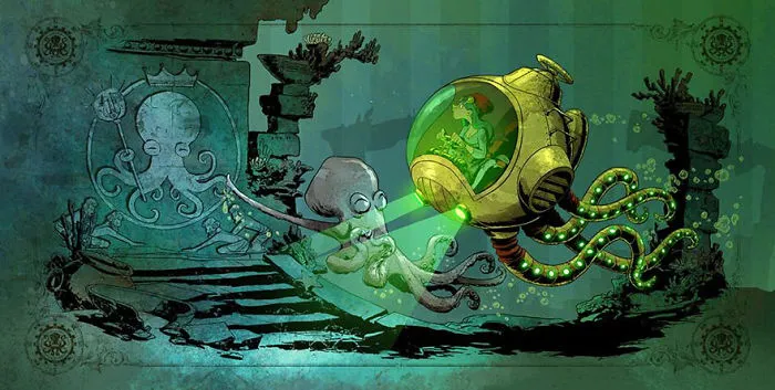 Un ilustrador de Disney imagina a una vida con una mascota pulpo y es tan adorable (+10 imágenes)