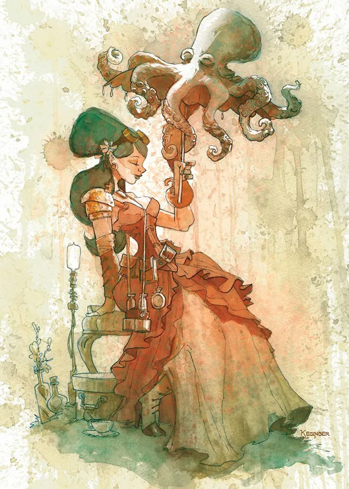 Disney Illustrator Imagines A Life With A Pet Octopus, And It's Just Too Adorable (79 Pics)