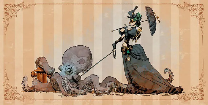 Un ilustrador de Disney imagina a una vida con una mascota pulpo y es tan adorable (+10 imágenes)