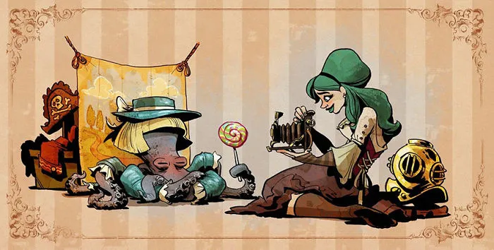 Un ilustrador de Disney imagina a una vida con una mascota pulpo y es tan adorable (+10 imágenes)