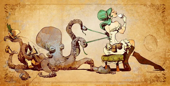 Disney Illustrator Imagines A Life With A Pet Octopus, And It's Just Too Adorable (79 Pics)