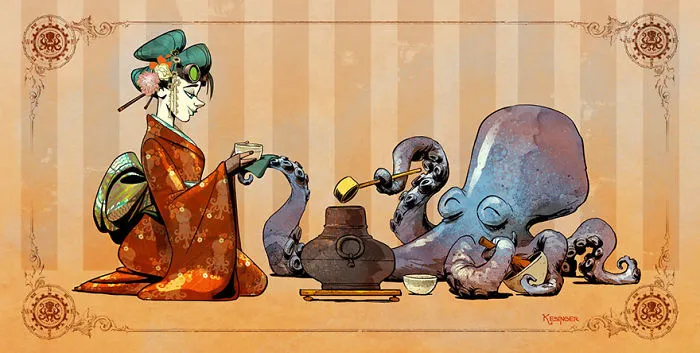 Disney Illustrator Imagines A Life With A Pet Octopus, And It's Just Too Adorable (79 Pics)