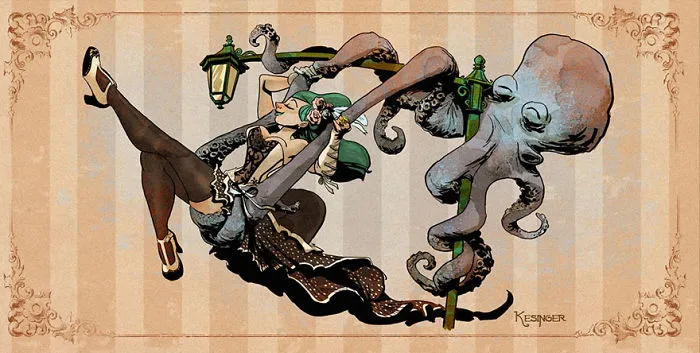 Disney Illustrator Imagines A Life With A Pet Octopus, And It's Just Too Adorable (79 Pics)