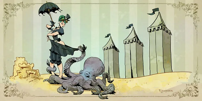Disney Illustrator Imagines A Life With A Pet Octopus, And It's Just Too Adorable (79 Pics)