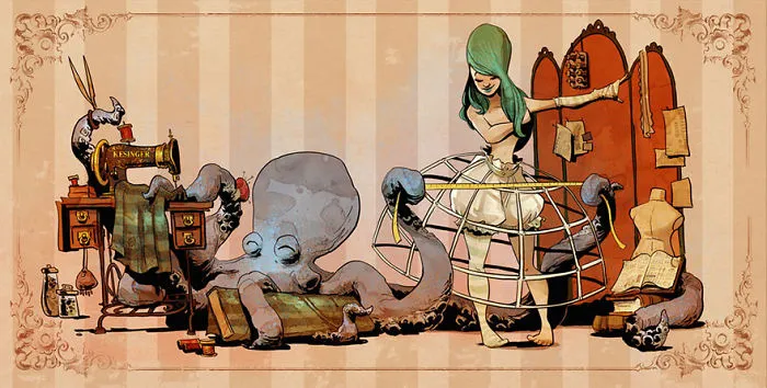 Disney Illustrator Imagines A Life With A Pet Octopus, And It's Just Too Adorable (79 Pics)