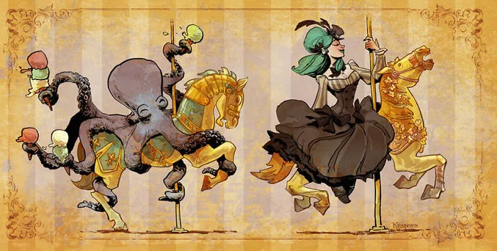 Disney Illustrator Imagines A Life With A Pet Octopus, And It's Just Too Adorable (79 Pics)