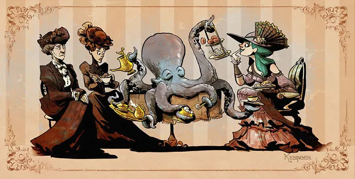 Disney Illustrator Imagines A Life With A Pet Octopus, And It's Just Too Adorable (79 Pics)