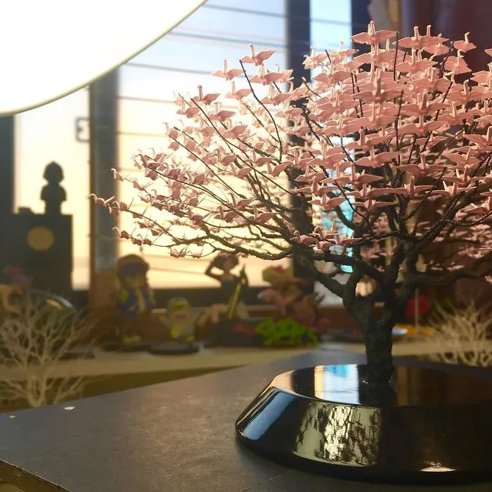 1000s Of Miniature Origami Cranes Turned Into Incredible Bonsai Trees By Naoki Onogawa
