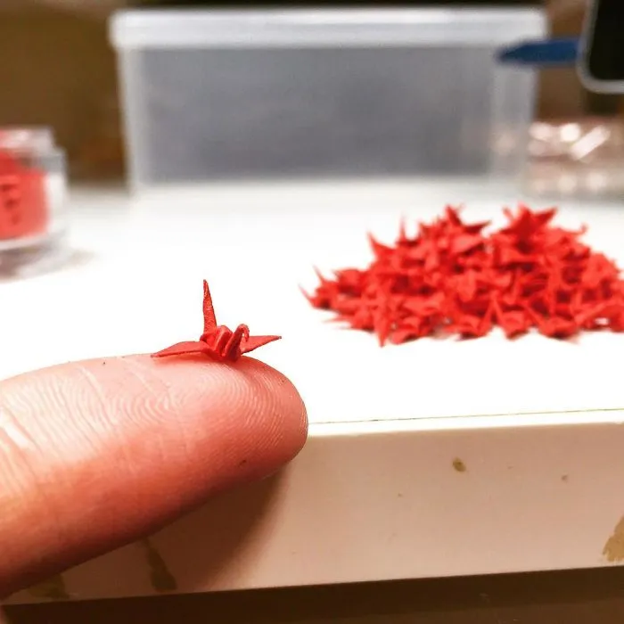 1000s Of Miniature Origami Cranes Turned Into Incredible Bonsai Trees By Naoki Onogawa
