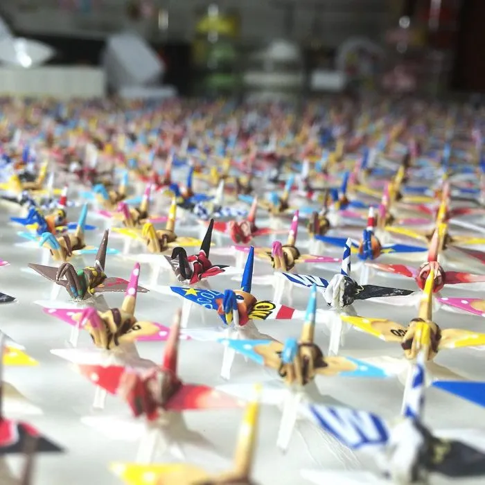1000s Of Miniature Origami Cranes Turned Into Incredible Bonsai Trees By Naoki Onogawa