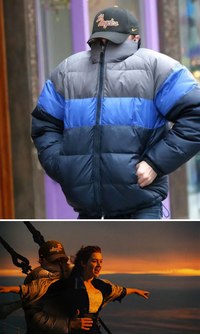 Leonardo Dicaprio ocultándose de los paparazzi