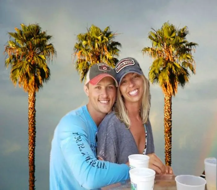 Couple Asks Internet To Photoshop Out Shirtless Guy From Engagement Photo, Regrets It Immediately