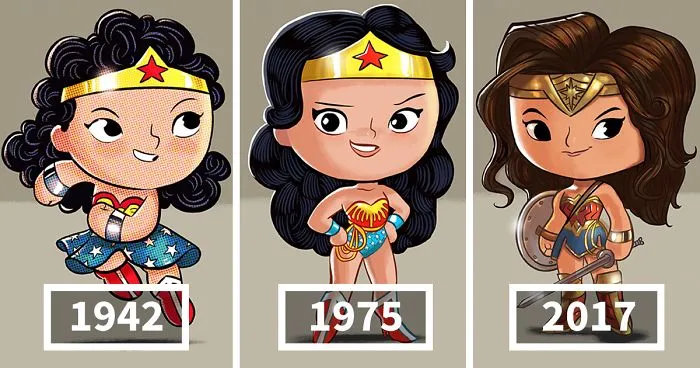 I Illustrate Evolutions Of Famous Actors And Characters