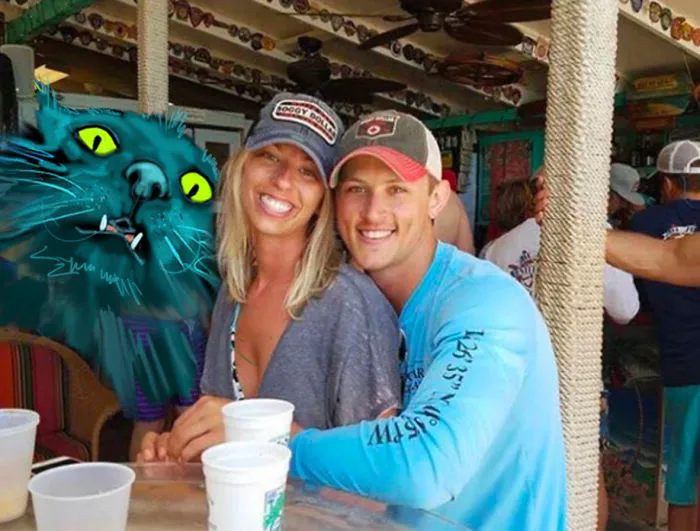 Couple Asks Internet To Photoshop Out Shirtless Guy From Engagement Photo, Regrets It Immediately