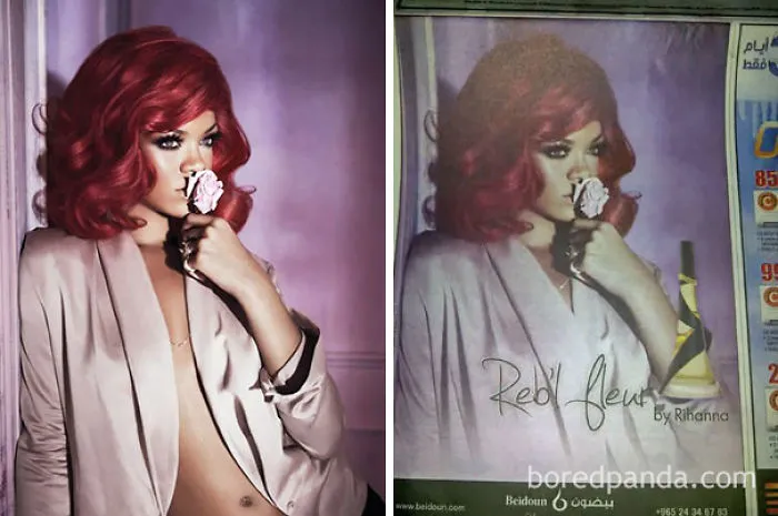Anuncio de perfume con Rihanna en Kuwait