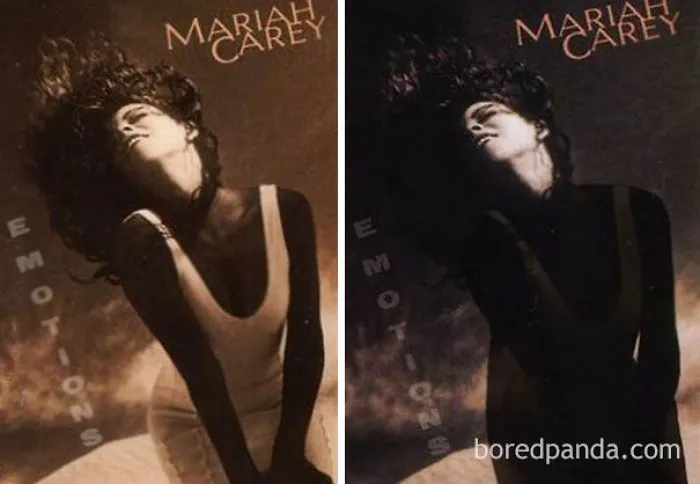 West vs. Middle-East album cover variation, depicting Mariah Carey with different lighting and contrast.