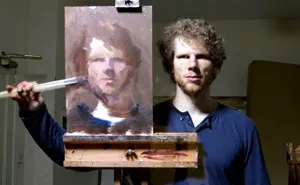 Painting Self-Portrait In Front Of The Mirror