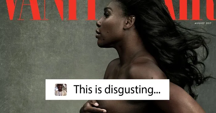 Serena Williams Poses Topless As Pregnant Goddess For Vanity Fair, And Some People Find It "Disgusting"