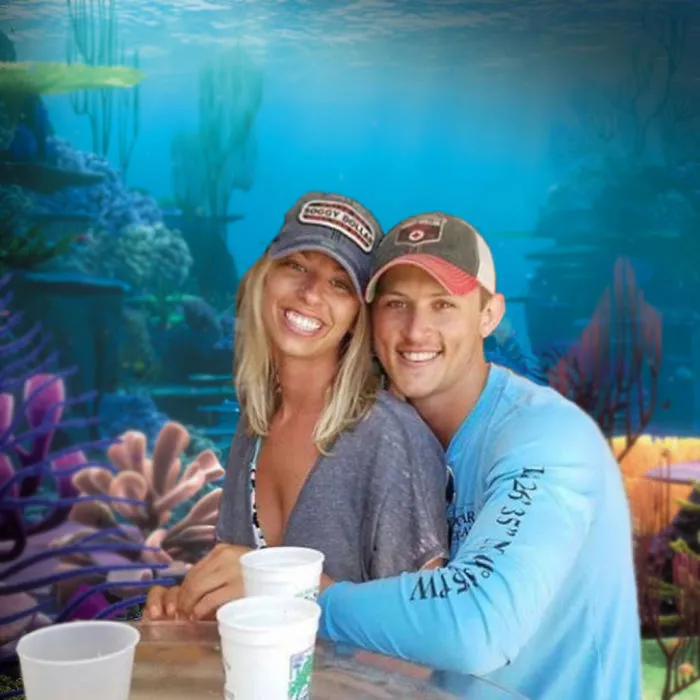 Couple Asks Internet To Photoshop Out Shirtless Guy From Engagement Photo, Regrets It Immediately