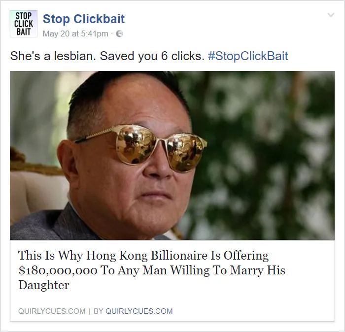 103 Times 'Stop Clickbait' Stopped Clickbait