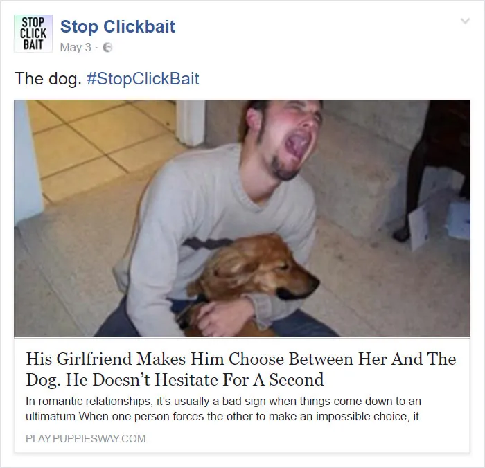 103 Times 'Stop Clickbait' Stopped Clickbait